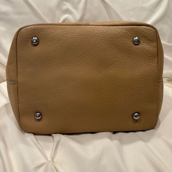 Tignanello Camel Tan Pebbled Leather Satchel Handbag Purse ECU - Picture 12 of 12